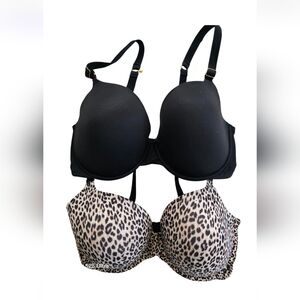 Leopard and Black Women's Bra Set 36DDD